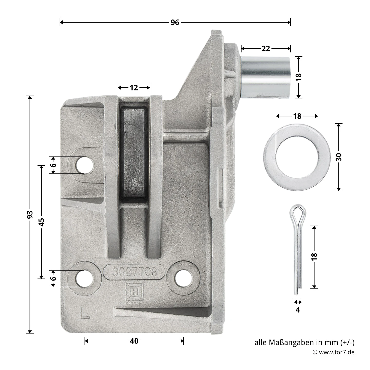 Hörmann Aufsetzstück, Beschlagsart N, Links – Bild 4