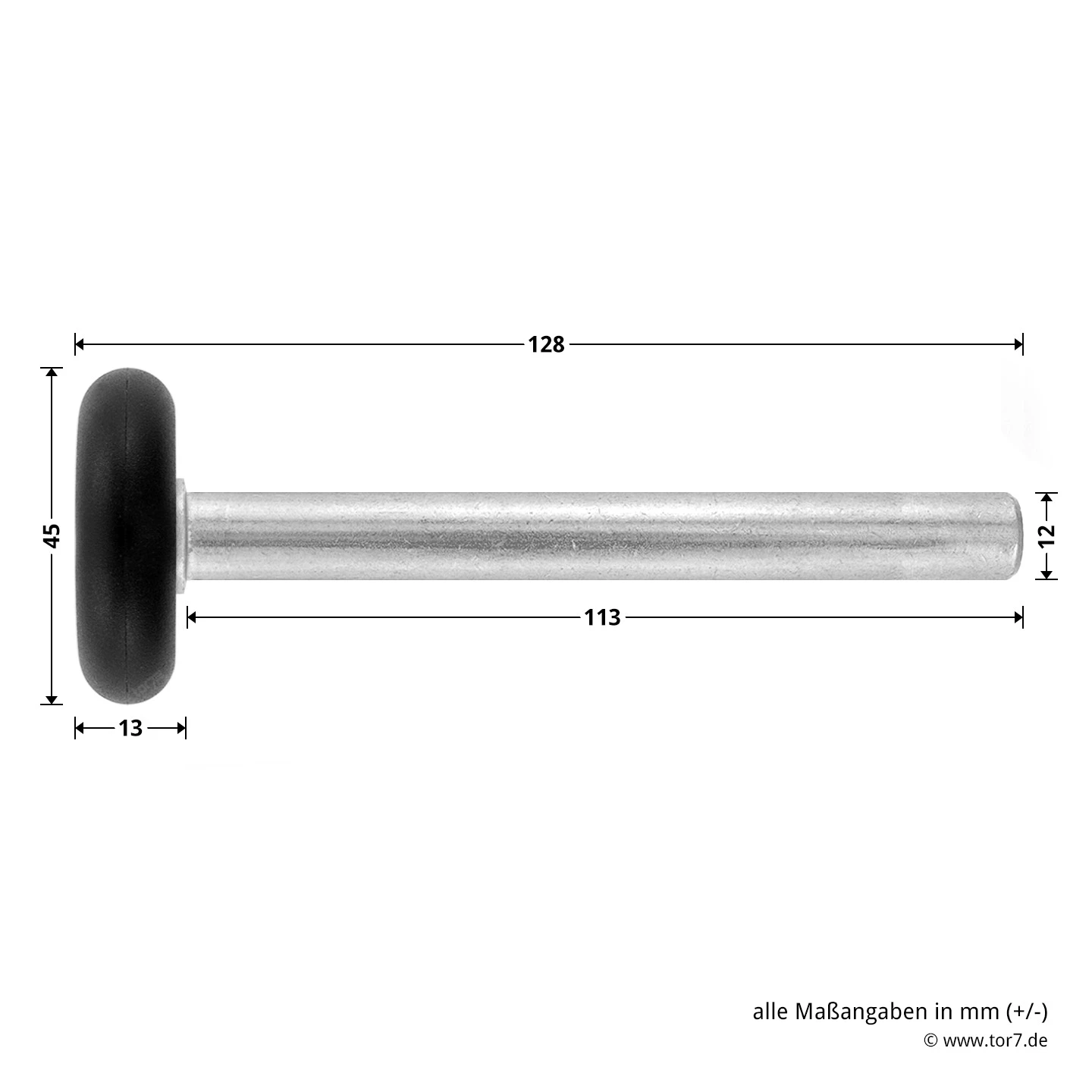 Hörmann Laufrolle Mit Kugellager, BR 30/40/50, Edelstahl – Bild 3
