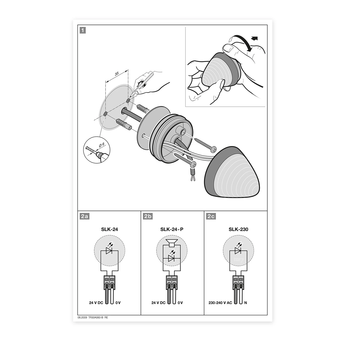 Hörmann LED Signalleuchte SLK Gelb 24 V Piezo – Bild 6