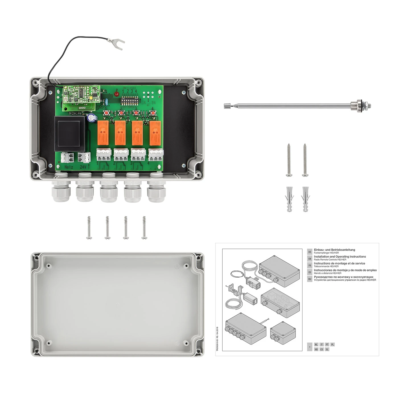 Hörmann 4-Kanal-Relais-Empfänger HER 4, 40 MHz – Bild 4