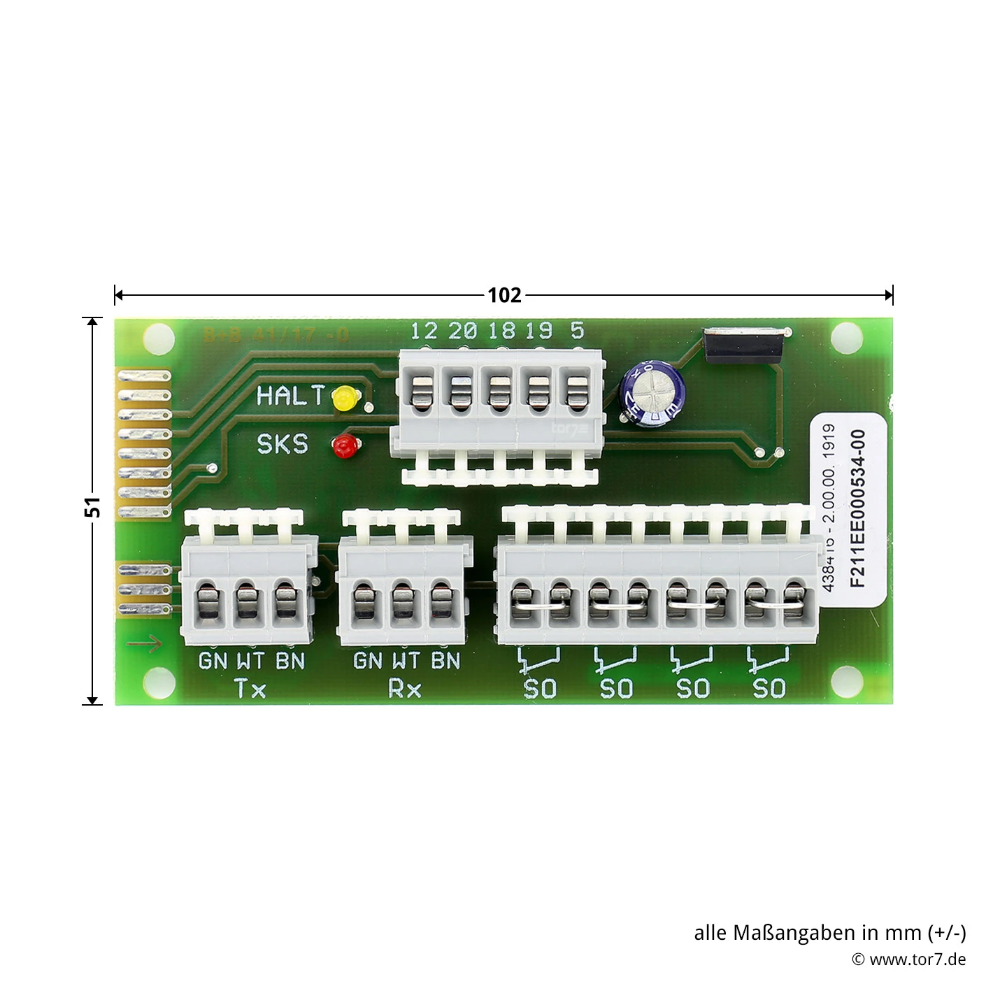 Hörmann Anschlusseinheit S1/S2, Platine SKS – Bild 4