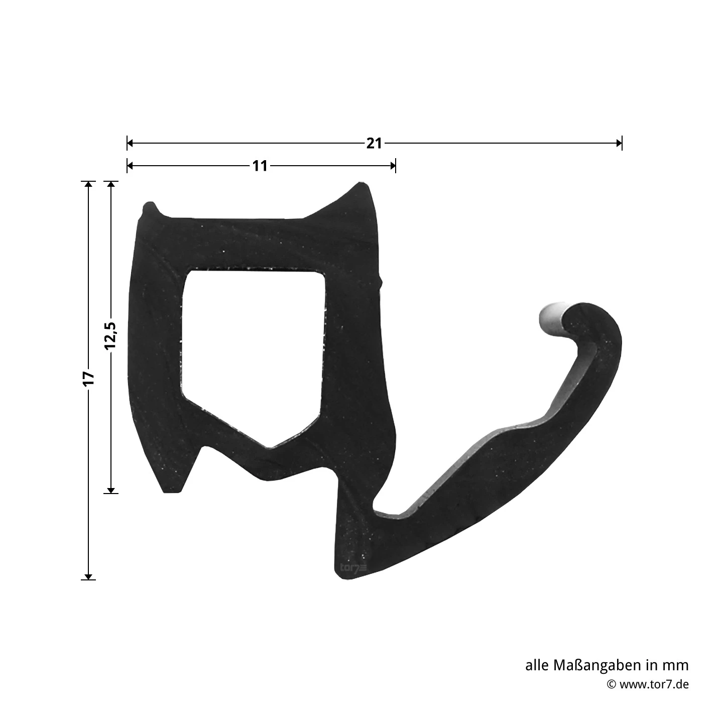 Hörmann Zargendichtung Für T-60-, T-90- Und T-120-Türen, P32, Länge 6,50 Meter Mit Dichtungskeil – Bild 6