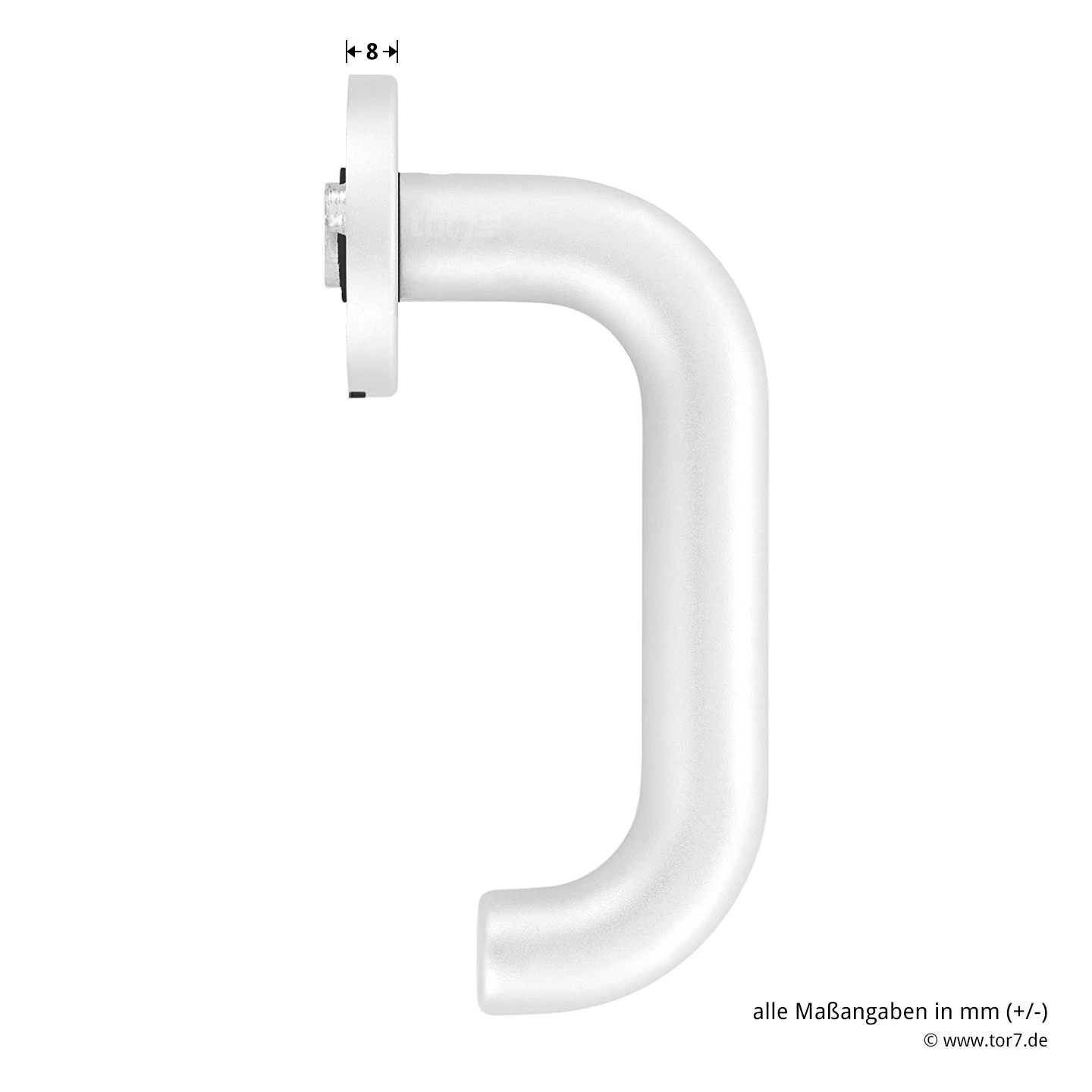 Hörmann FS Panik-Drückergarnitur D110 Rosette PZ, Alu – Bild 7