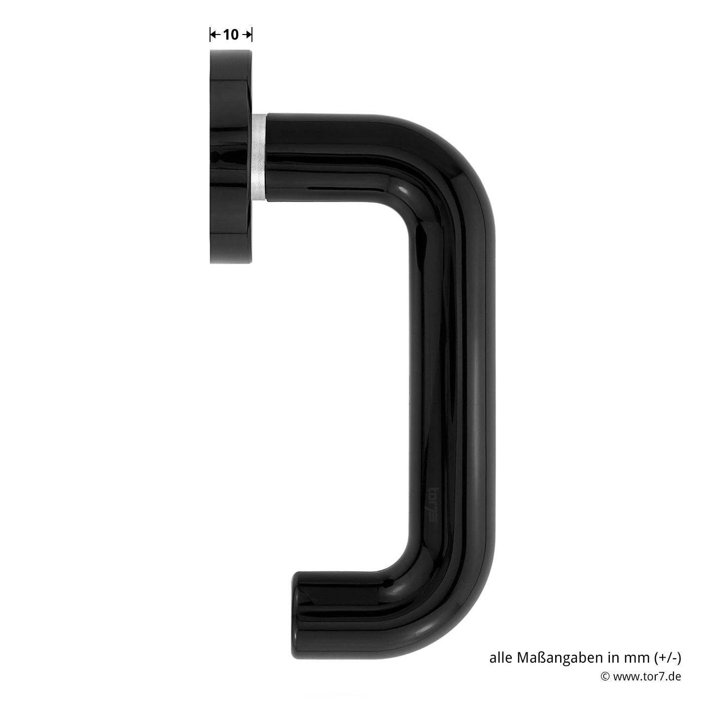 Hörmann FS Drückergarnitur D110 Rosette PZ, Schwarz – Bild 4