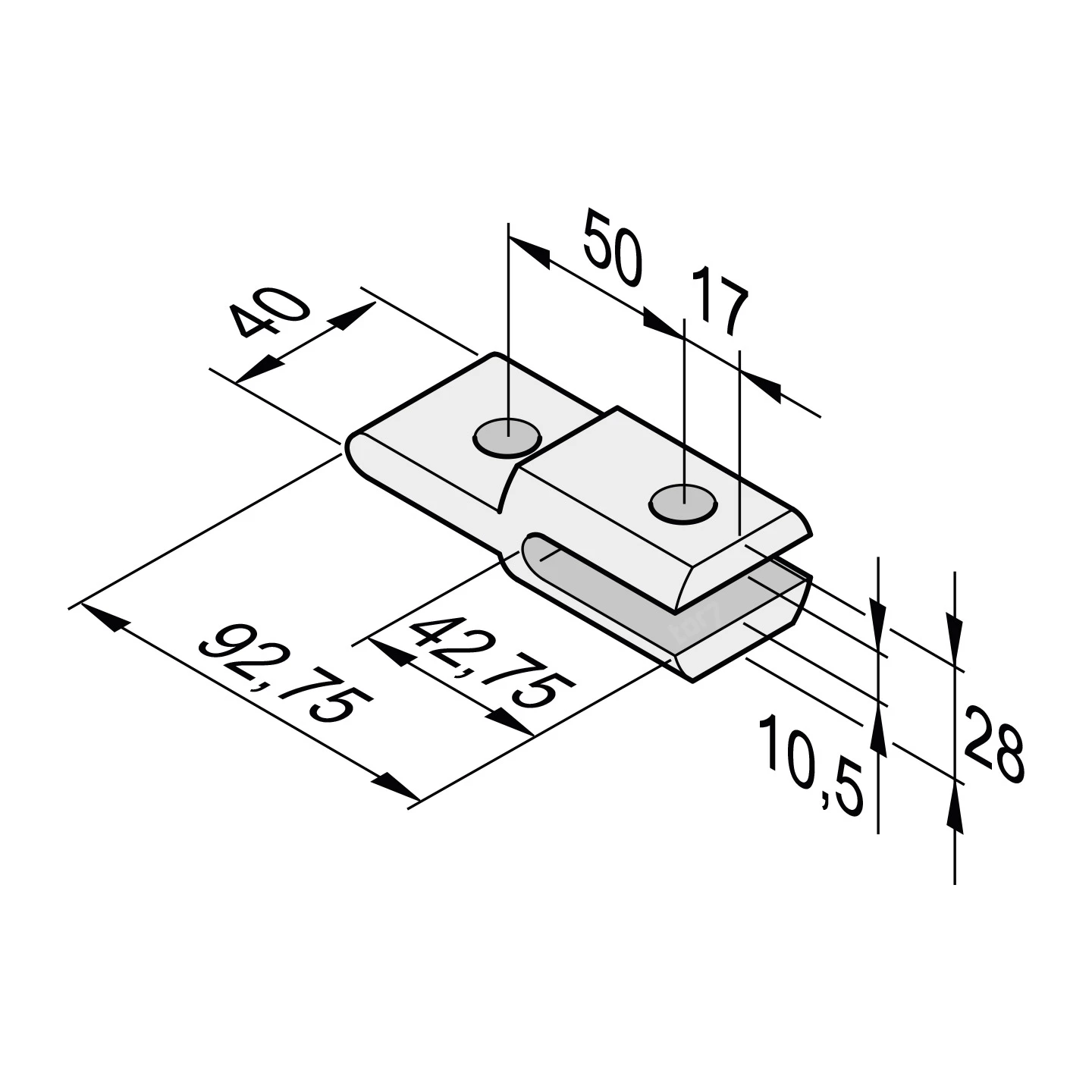 SOMMER Set Torpfostenbeschlag 92/235 Twist XL – Bild 3