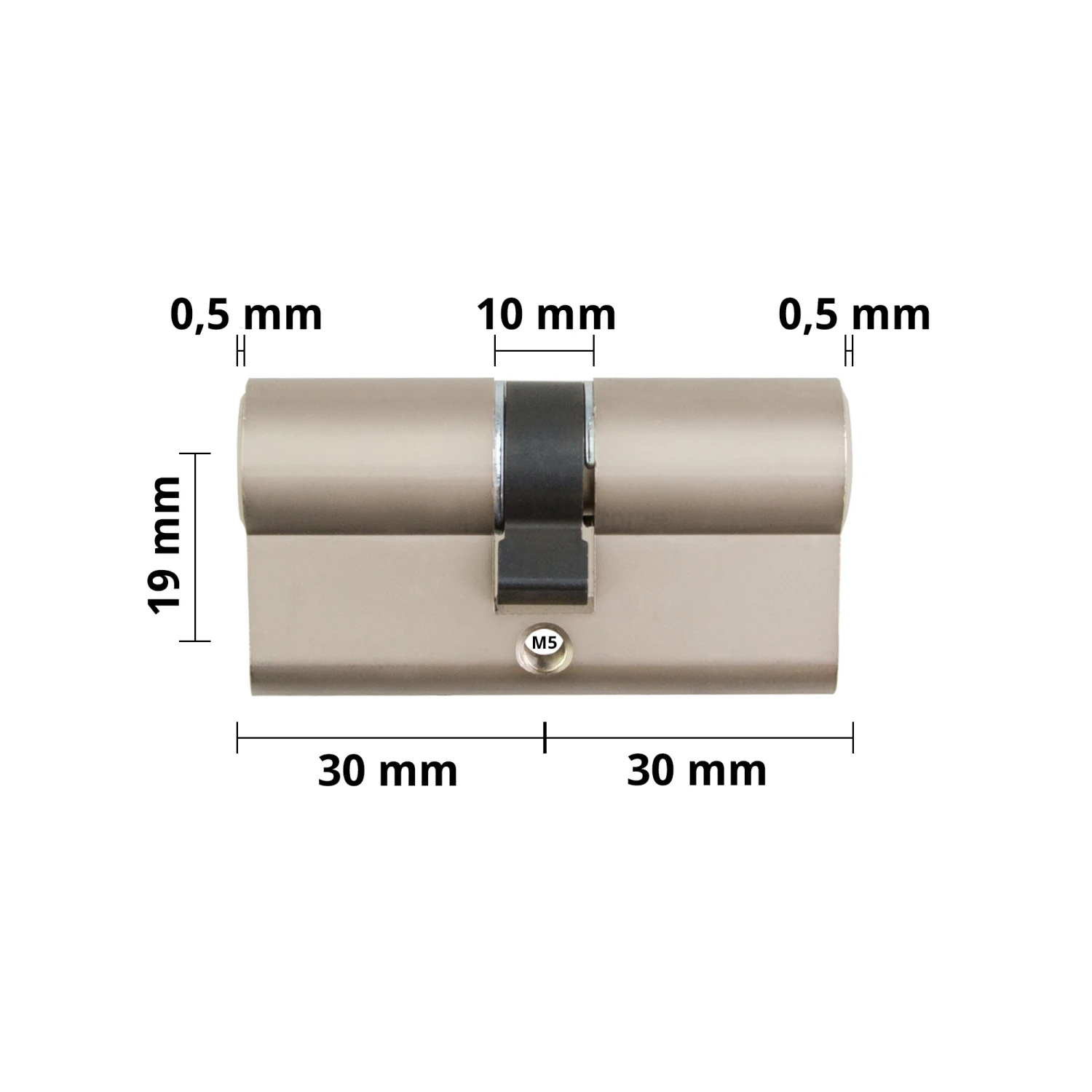 Schließzylinder 30/30 Mit Drei Schlüsseln Doppelzylinder NP – Bild 4