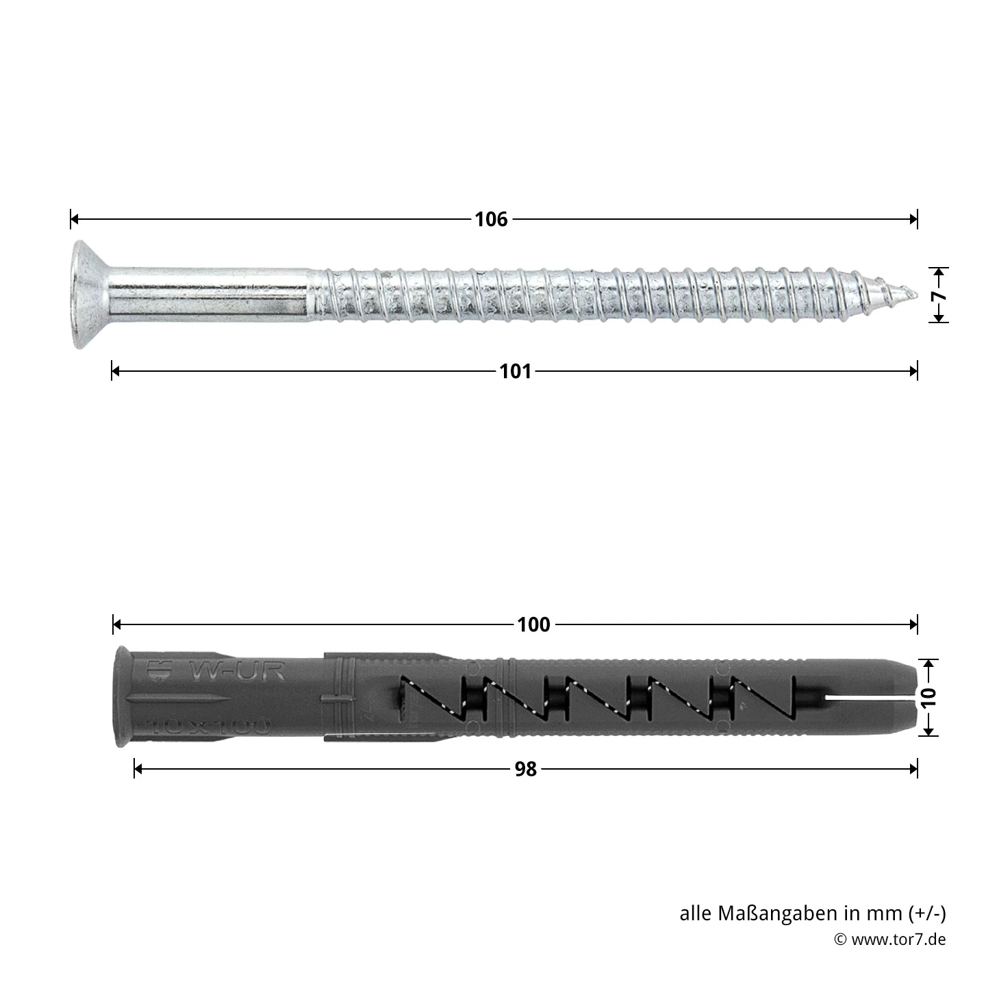 Teckentrup Dübelpack 1 Flg. FSA-Türen, Mauerwerk – Bild 7